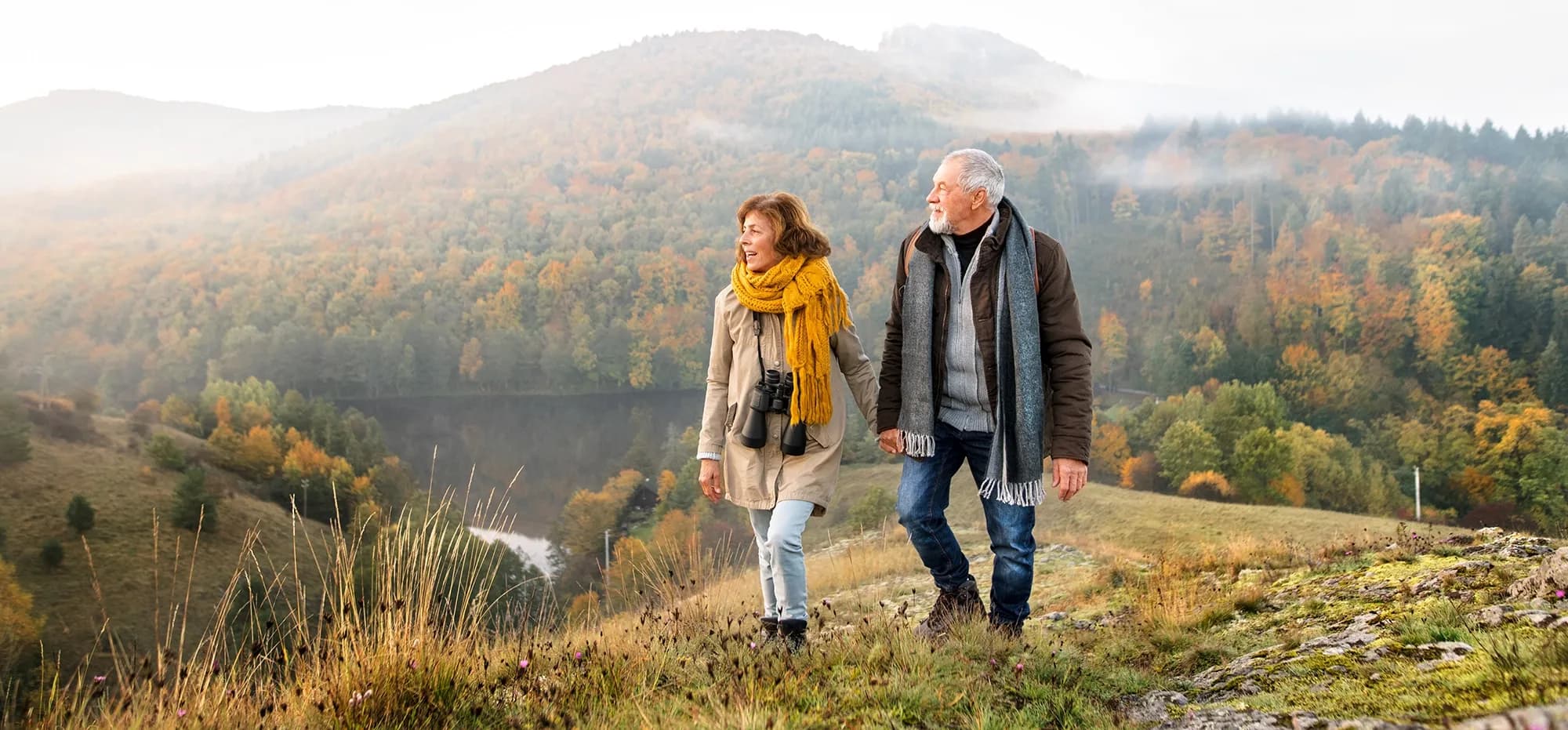 Pensioners on a hike